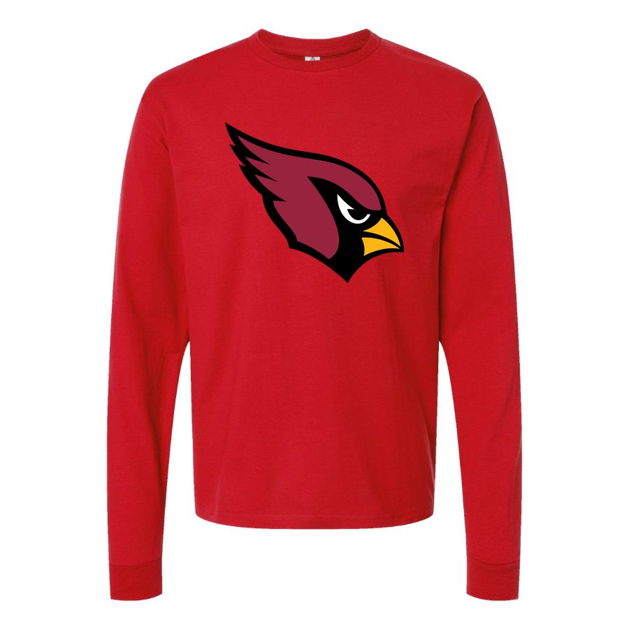Men's Arizona Cardinals Long sleeves Cotton Blend T-Shirt - Red