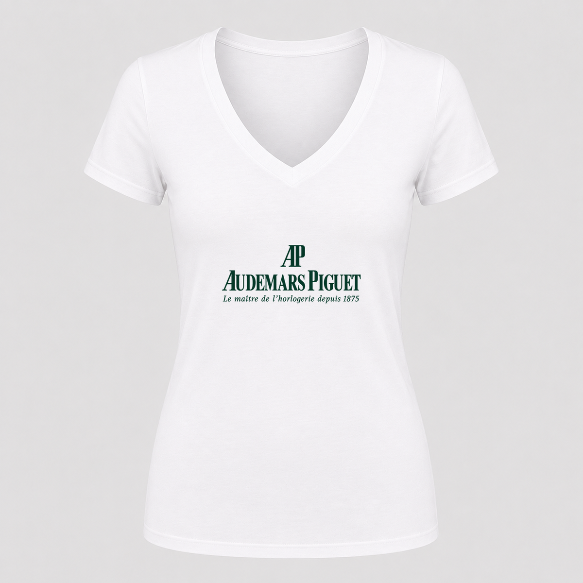 Women's Audemars Piguet V Neck T-Shirt in white