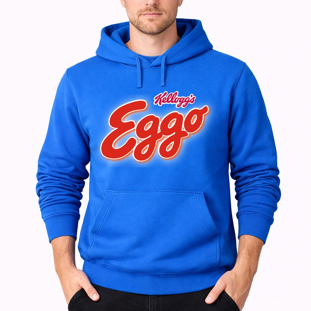 Men's Eggo Kelloggs Food Pullover Hoodie - Azure