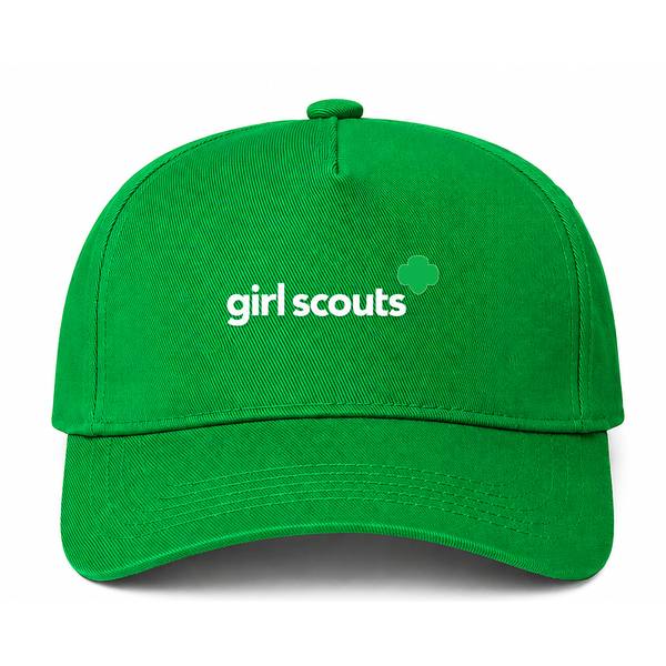 Girl Scouts White Logo Green Dad Baseball Cap Hat