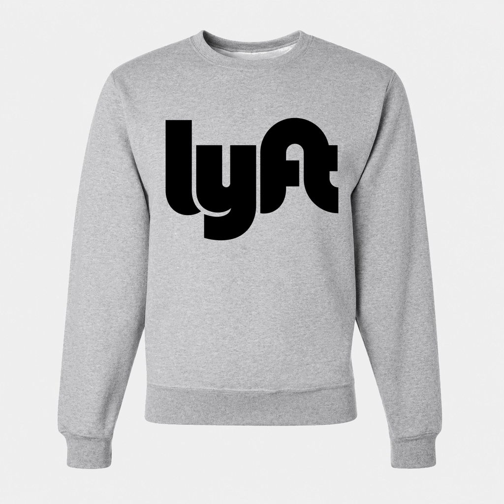 Men's Lyft Black Logo Crewneck Sweatshirt - Gray