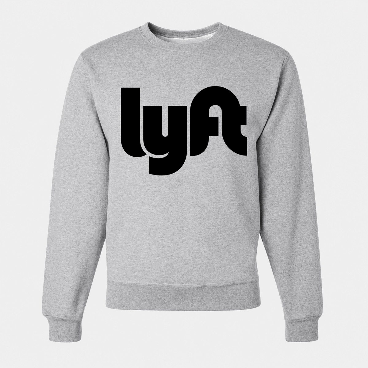 Men's Lyft Black Logo Crewneck Sweatshirt - Gray
