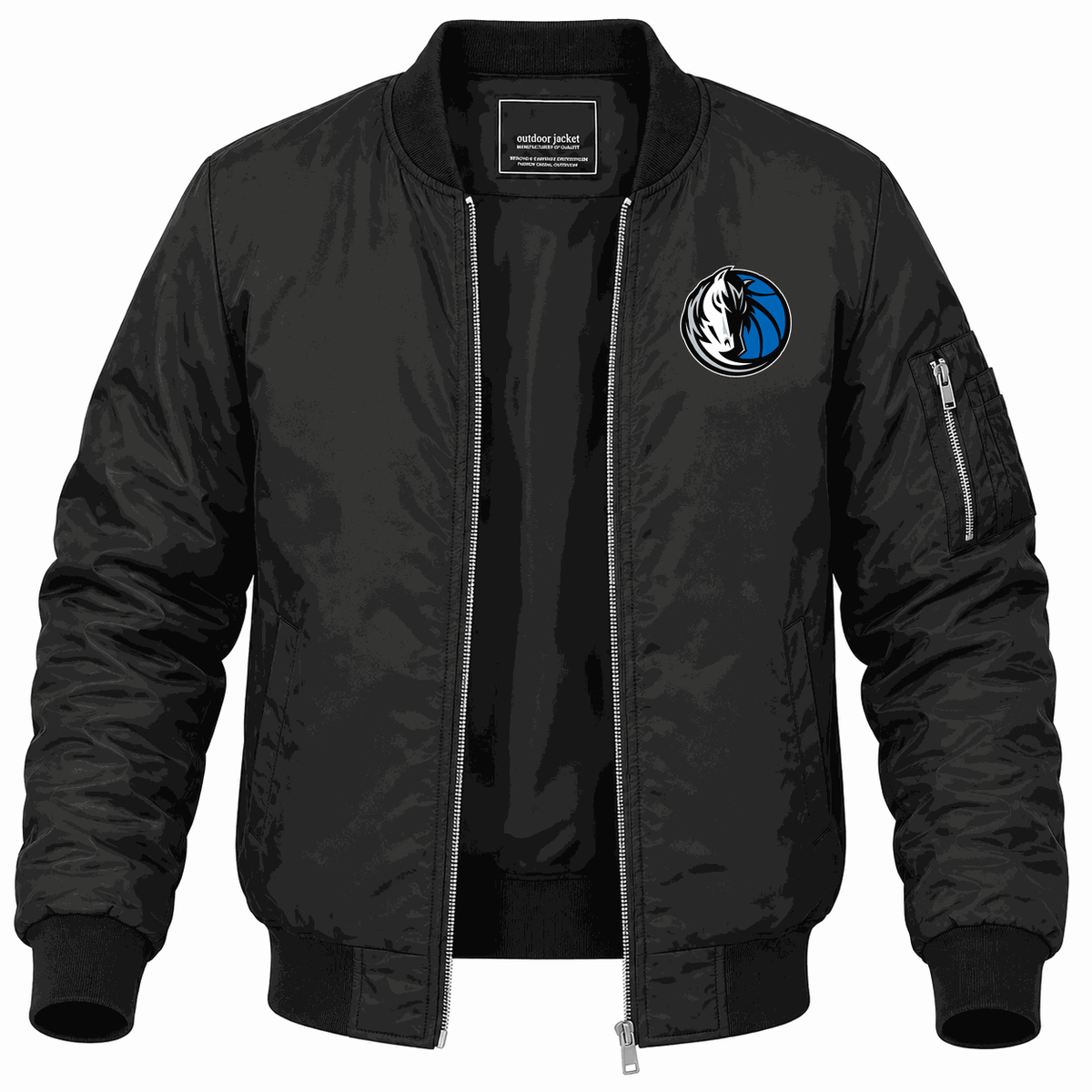 Men's Dallas Mavericks Lightweight Bomber Jacket - Black