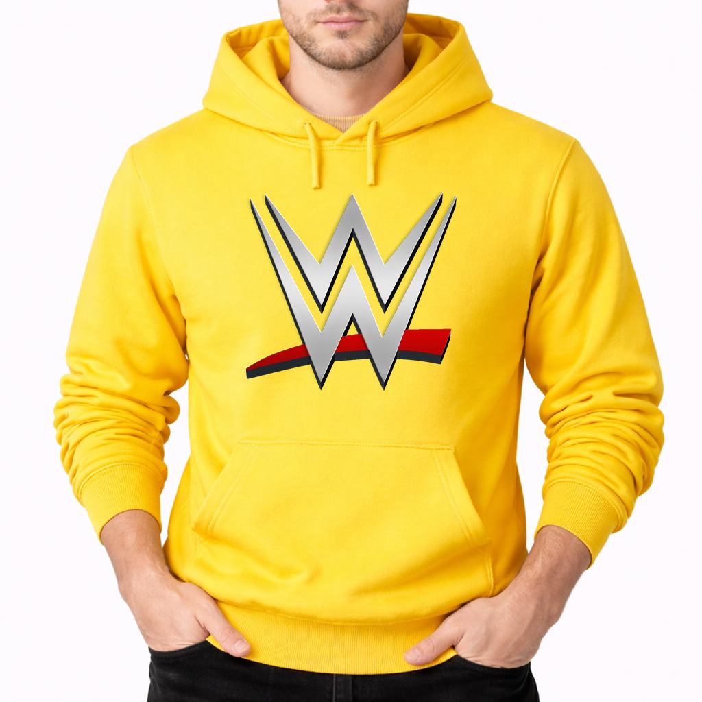 Men's WWE Wrestling Pullover Hoodie - Yellow