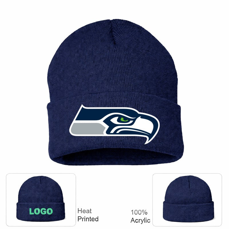 Seattle Seahawks Navy Beanie Hat