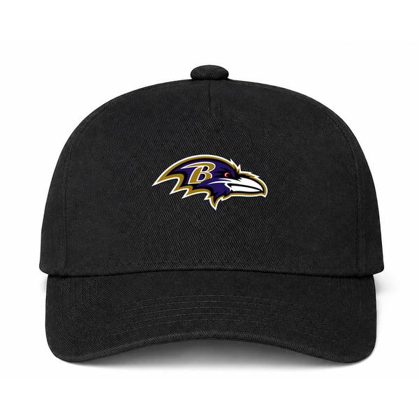 Baltimore Ravens NFL Logo Black Dad Baseball Cap Hat