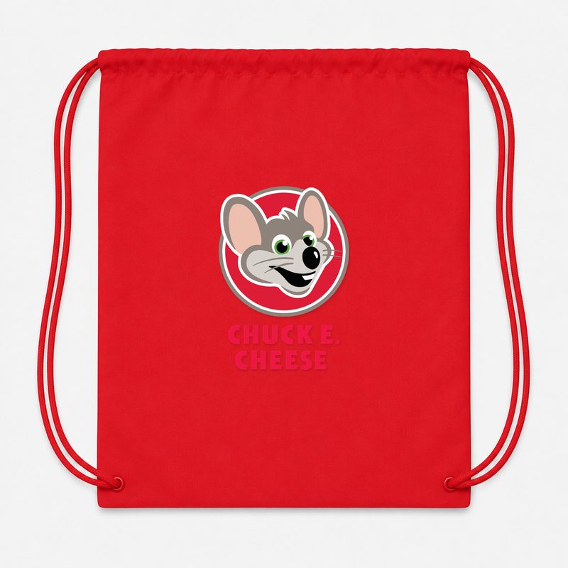 Chuck E. Cheeses Drawstring Bag - Red