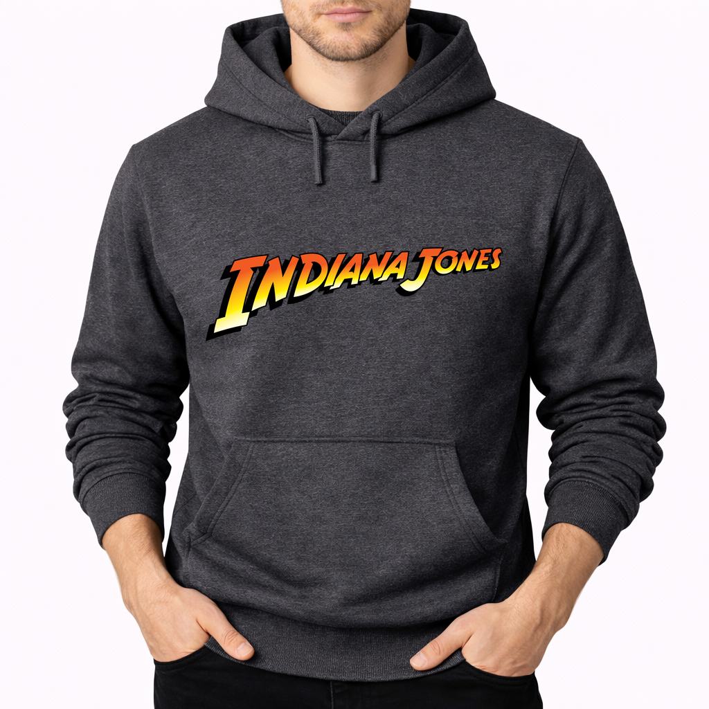 Men's Indiana Jones Pullover Hoodie - Charcoal
