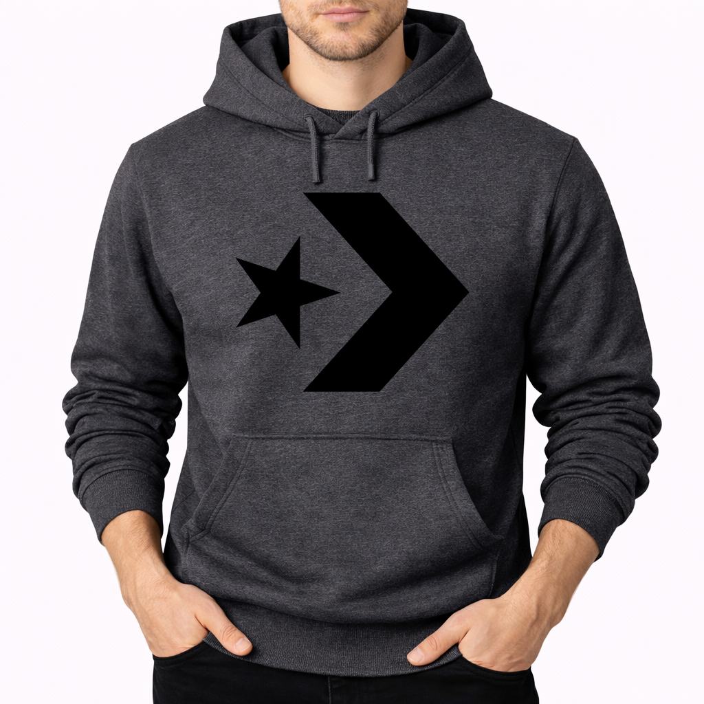 Men's Converse Pullover Hoodie - Charcoal