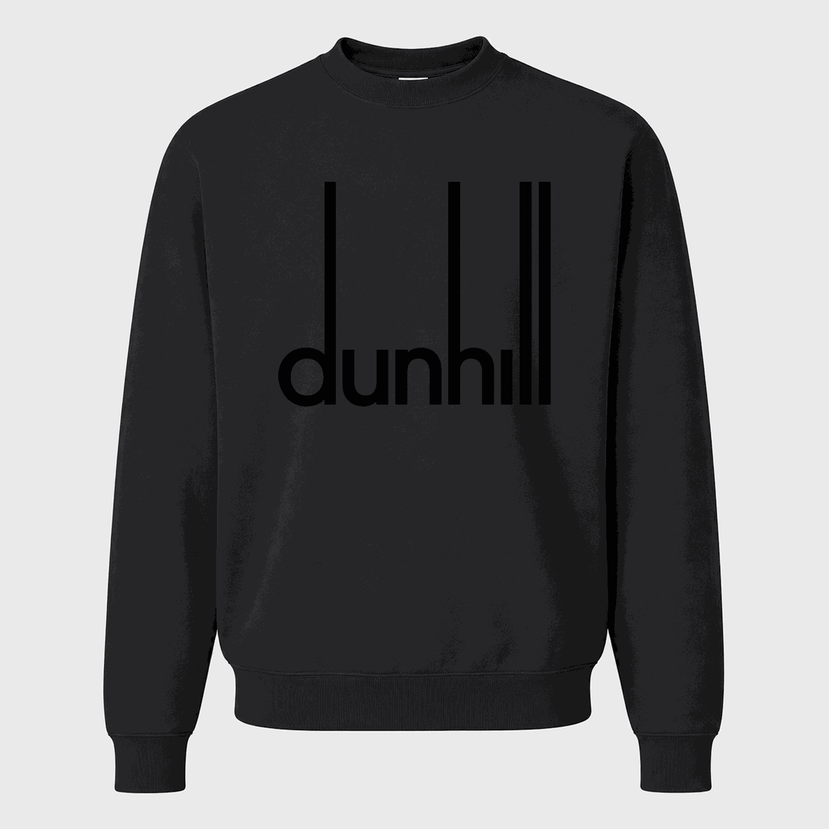 Men's Dunhill Black Logo Crewneck Sweatshirt - Black