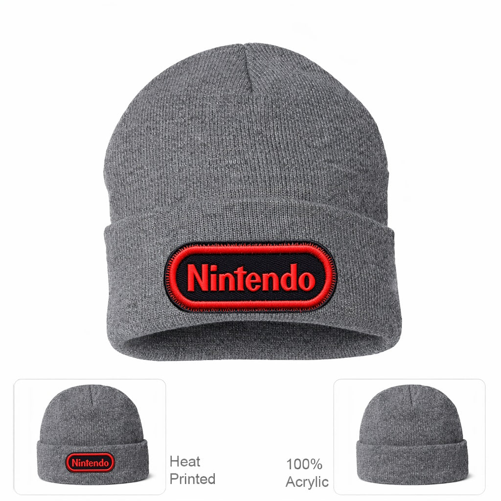 Nintendo Beanie Hat - Grey
