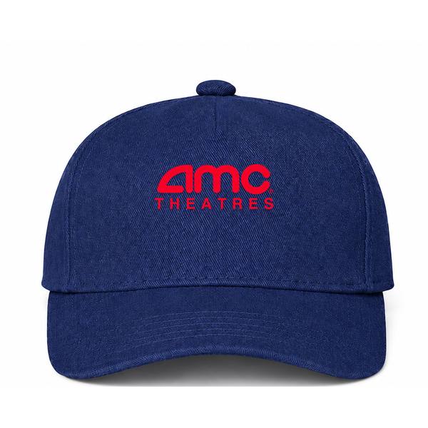 AMC Theatres Logo Navy Dad Baseball Cap Hat