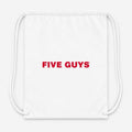 Five Guys Drawstring Bag - White