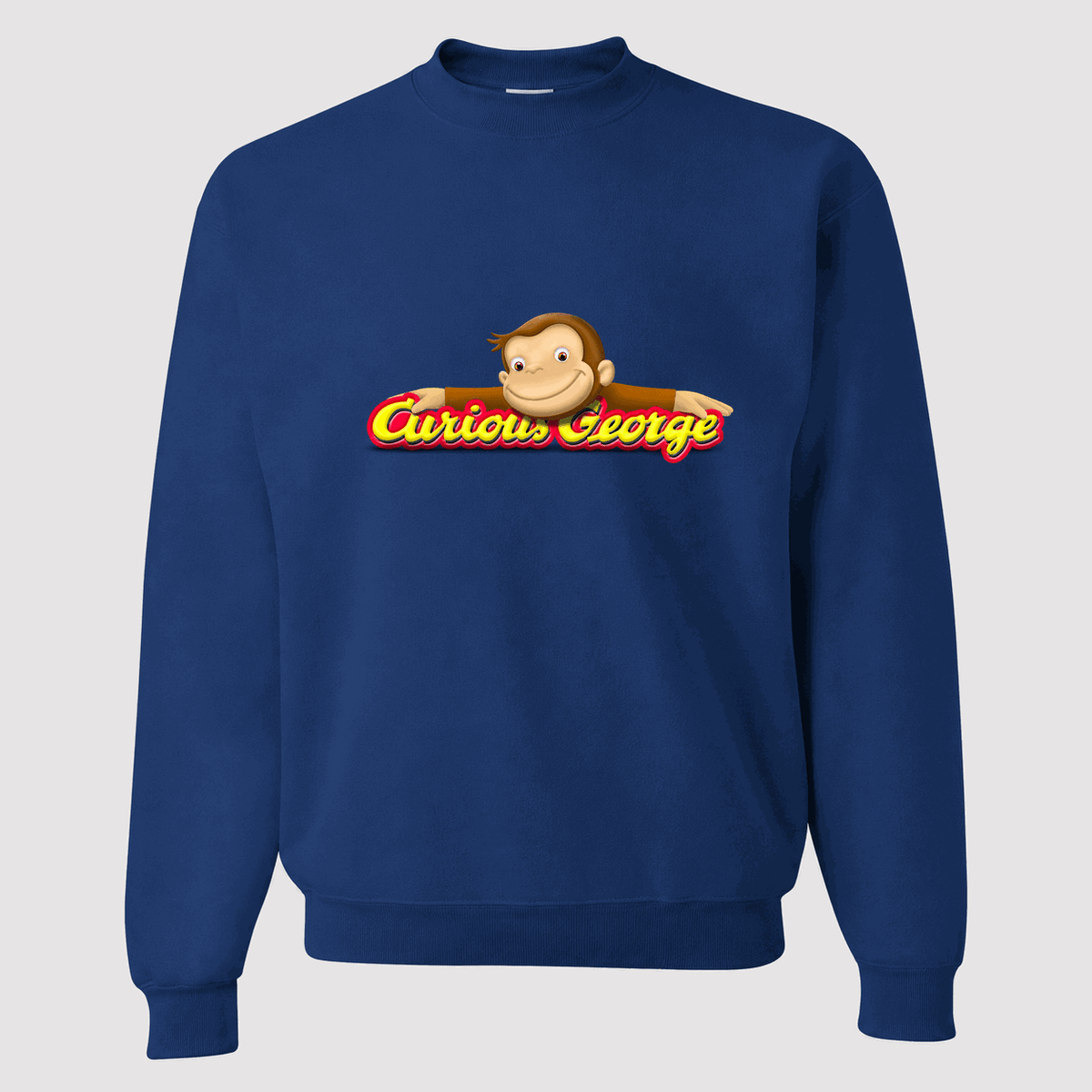 Men's Curious George Crewneck Sweatshirt - Blue