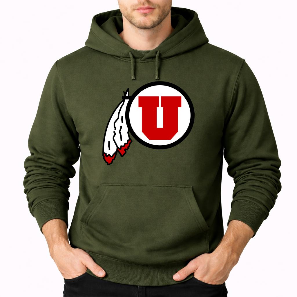 Men's Utah Utes Pullover Hoodie - Army Green