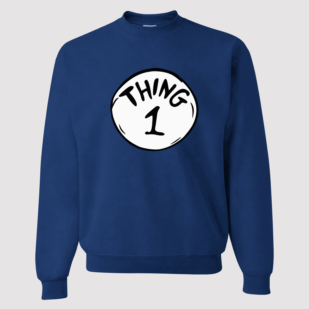 Men's Dr. Seuss Thing 1 Crewneck Sweatshirt - Blue