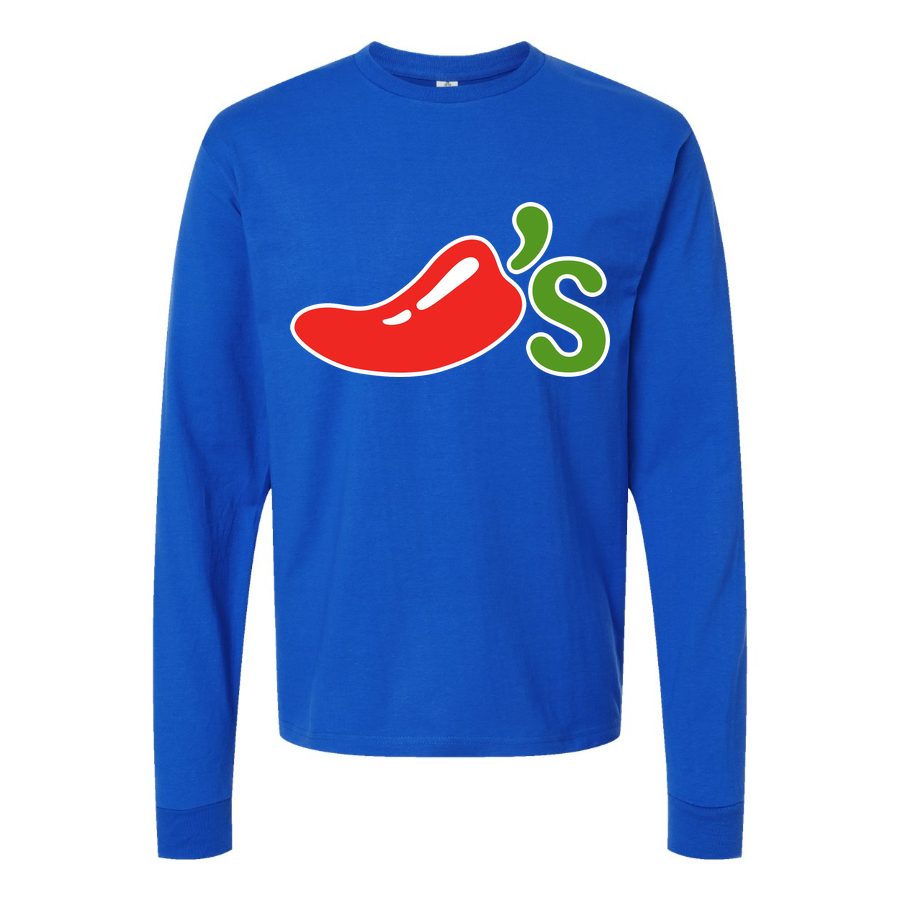 Men's Chilis-logo-1536x864 Long sleeves Cotton Blend T-Shirt - Blue
