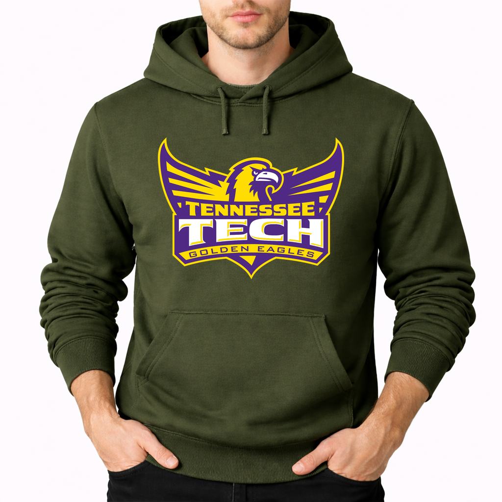 Men's Tennessee Tech Golden Eagles Pullover Hoodie - Army Green