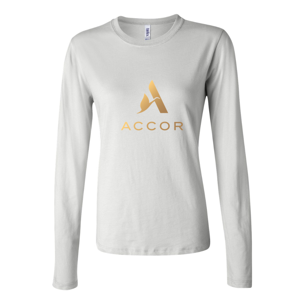 Women's Accor logo 1536x864 Long Sleeve T-Shirt - White