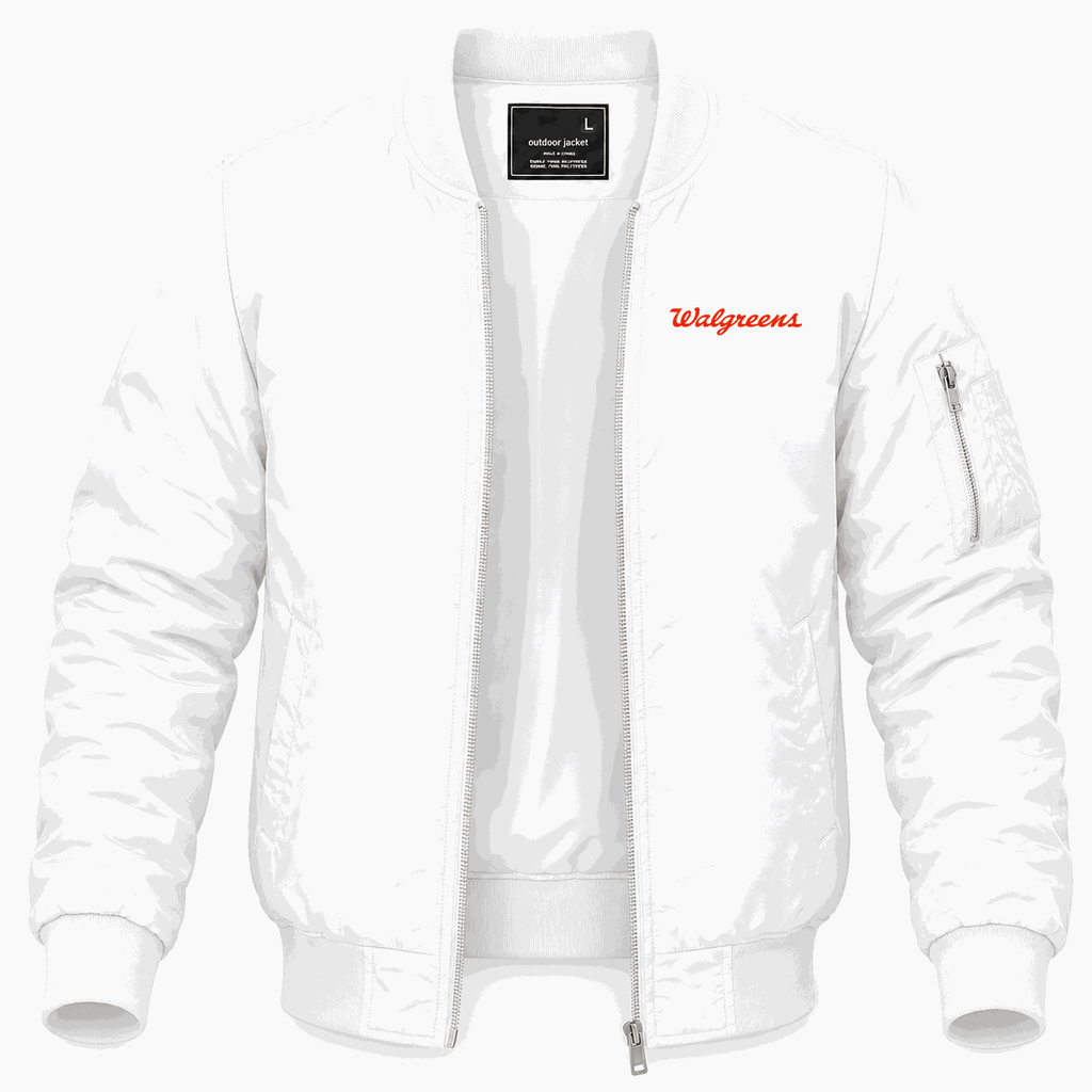 Men's Walgreens Lightweight Bomber Jacket - White