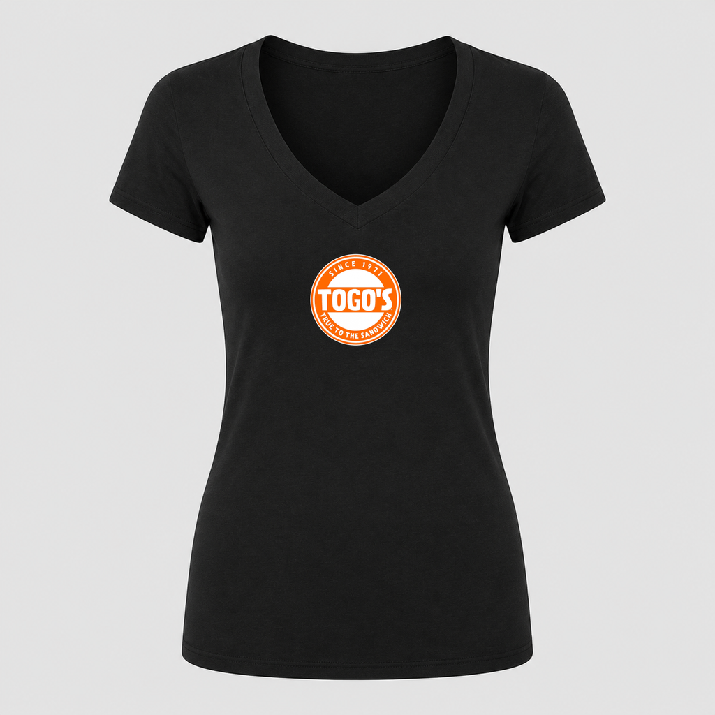 Women's Togo’s V Neck T-Shirt in black