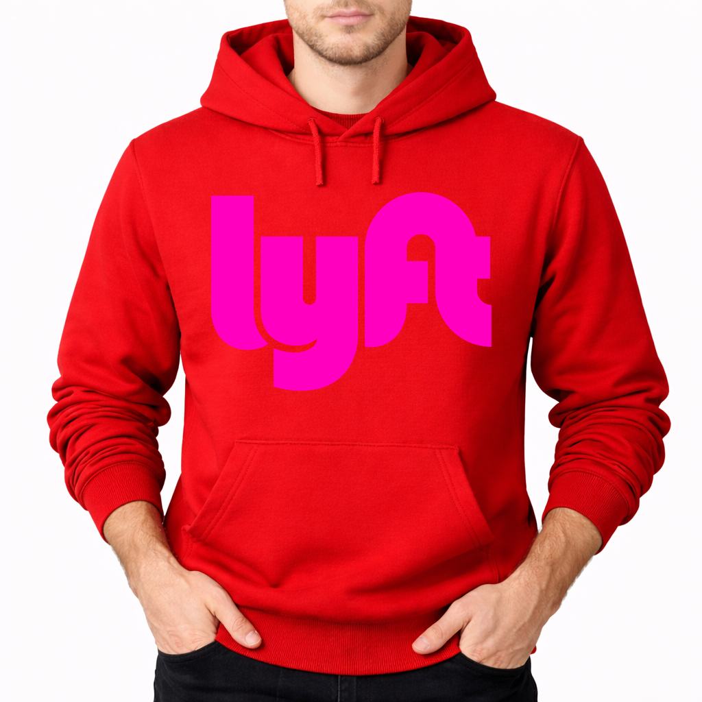 Men's Lyft Pink Pullover Hoodie - Red