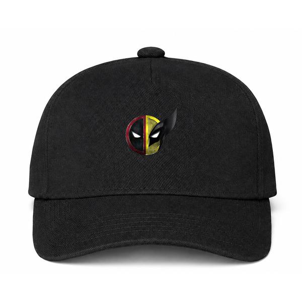 Deadpool & Wolverine Logo Black Dad Baseball Cap Hat