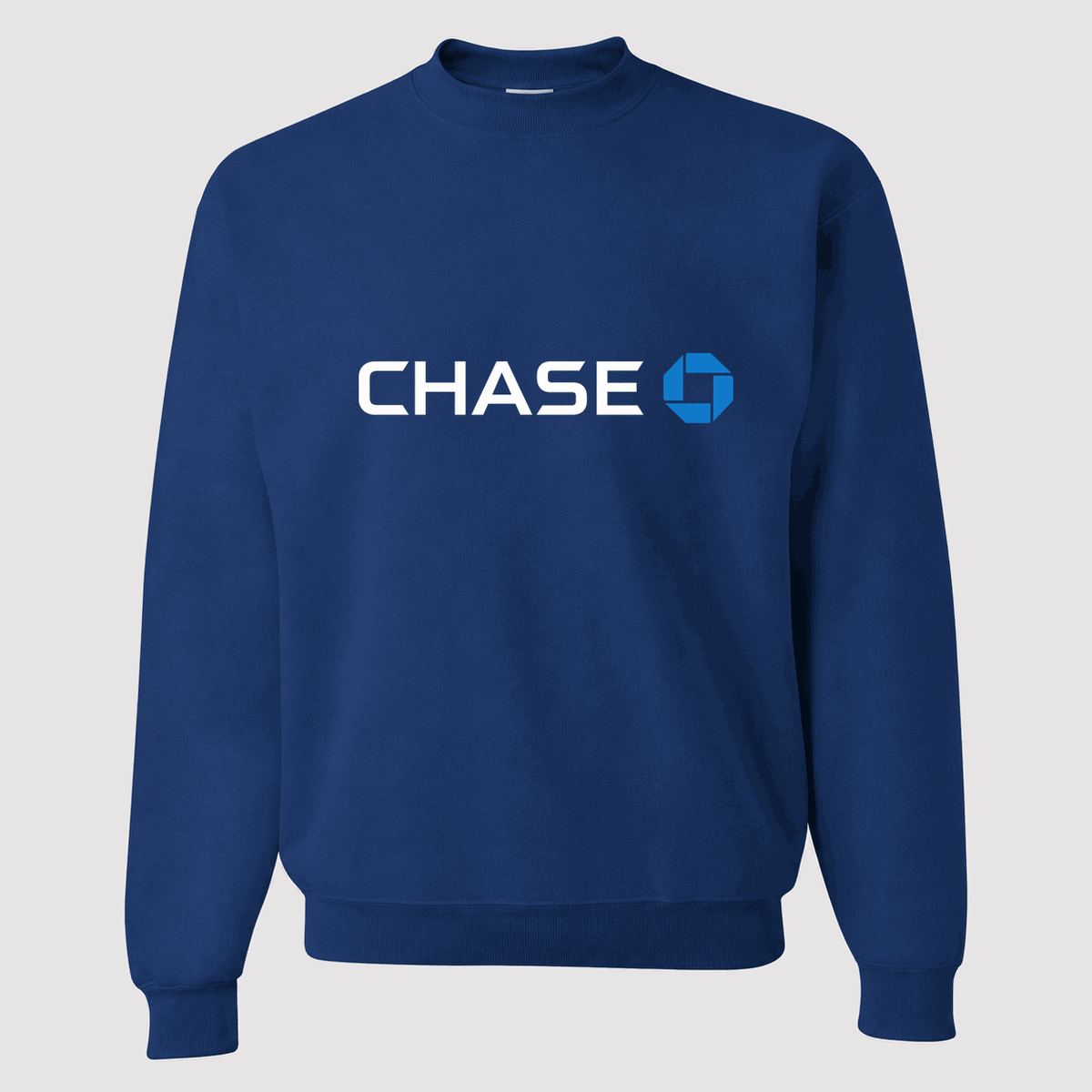 Men's Chase White Logo Crewneck Sweatshirt - Blue