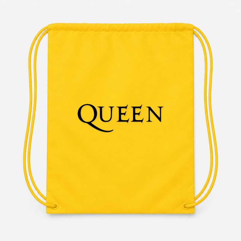 Queen Drawstring Bag - Yellow