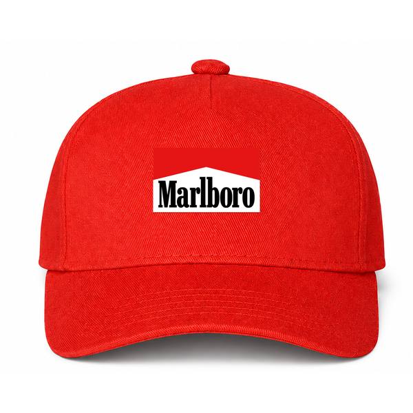 Marlboro Logo Red Dad Baseball Cap Hat