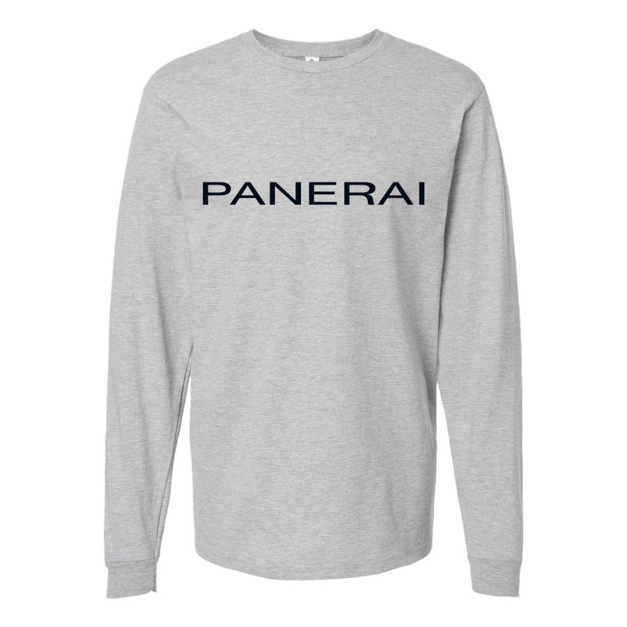 Men's Panerai Long sleeves Cotton Blend T-Shirt - Gray