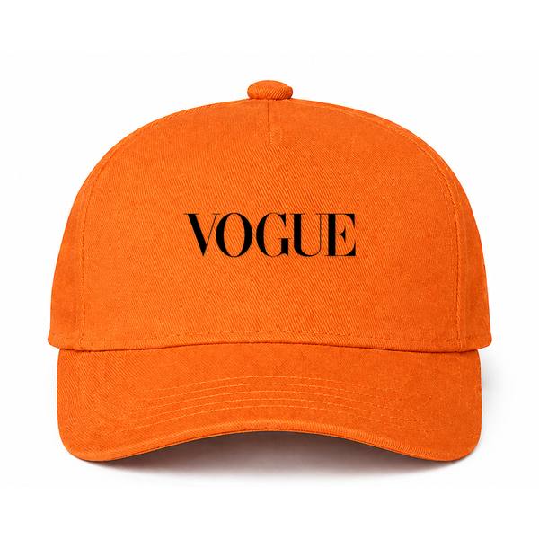 Vogue Logo Orange Dad Baseball Cap Hat