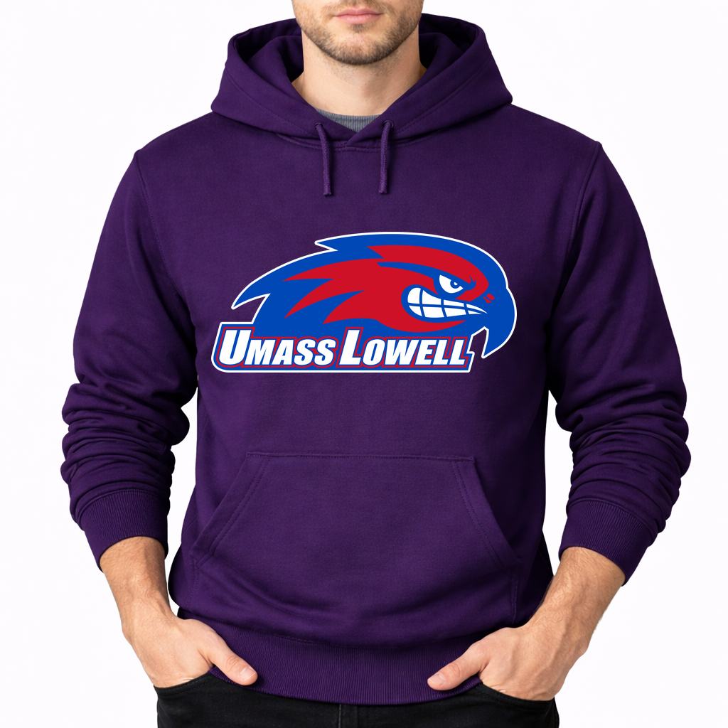 Men's UMass Lowell River Hawks Pullover Hoodie - Purple