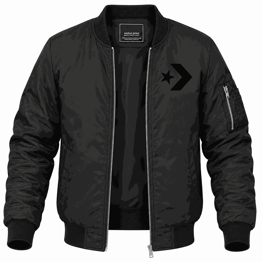 Men's Converse Lightweight Bomber Jacket - Black