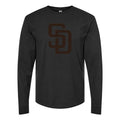 Men's San Diego Padres Long sleeves Cotton Blend T-Shirt - Black