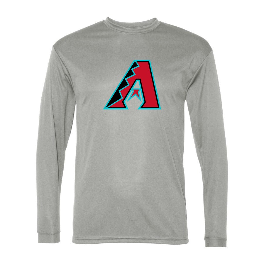 Men's Arizona Diamondbacks Polyester Long Sleeve T-Shirt - Gray