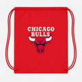 Chicago Bulls White Drawstring Bag - Red