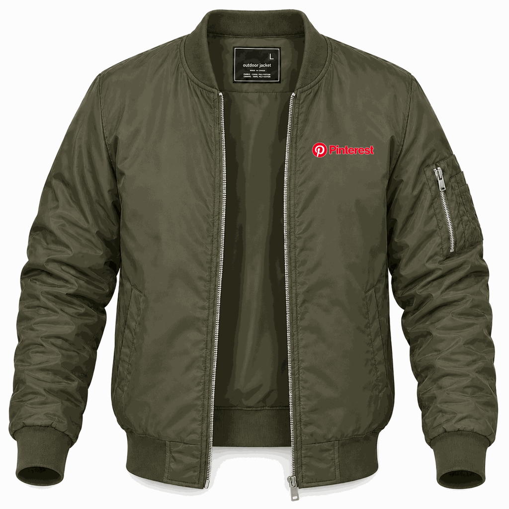 Men's Pinterest Lightweight Bomber Jacket - Army Green