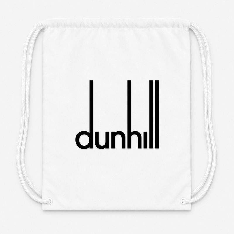 Dunhill Black Drawstring Bag - White