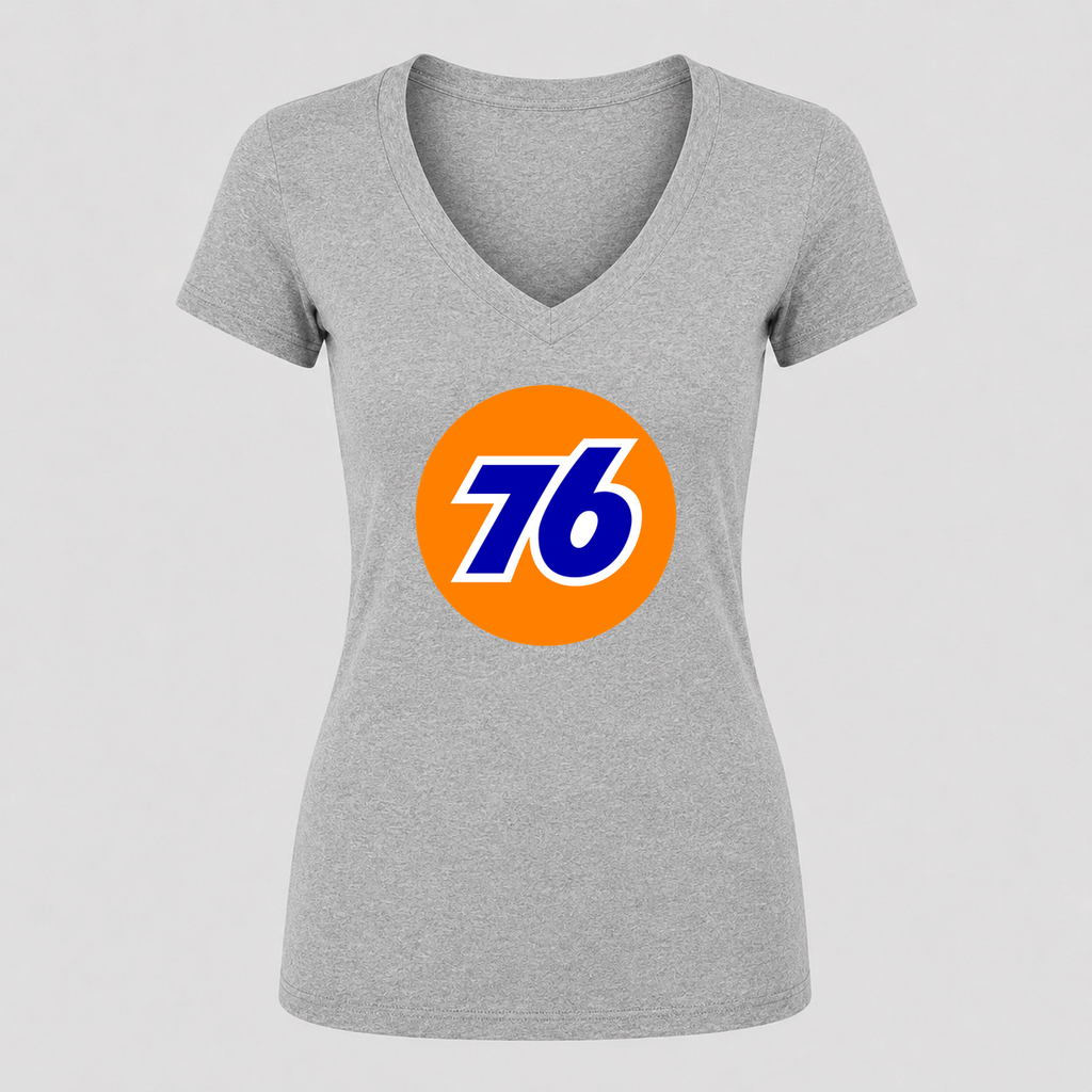Women's 76 V Neck T-Shirt in gray