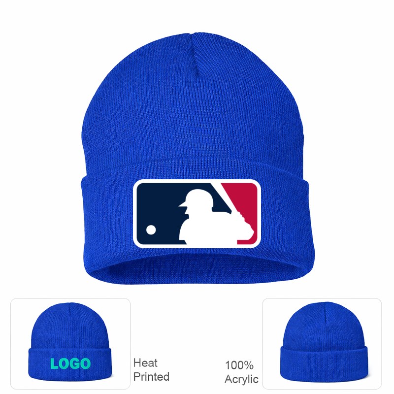 Major League Baseball Logo Royal Blue Beanie Hat