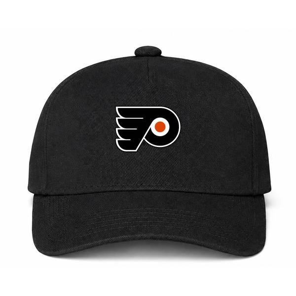 Philadelphia Flyers NHL Logo Black Dad Baseball Cap Hat