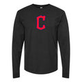 Men's Cleveland Guardians Long sleeves Cotton Blend T-Shirt - Black