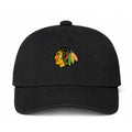 Chicago Blackhawks NHL Logo Black Dad Baseball Cap Hat