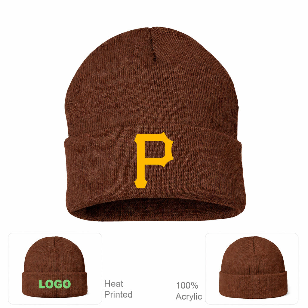 MLB Pittsburgh Pirates Beanie Hat - Brown