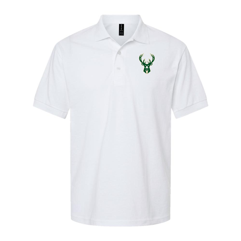 Men's Milwaukee Bucks Dry Blend Polo - White