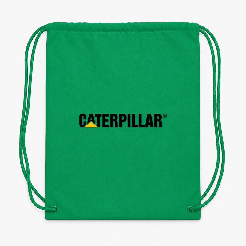 Caterpillar Black Drawstring Bag - Green