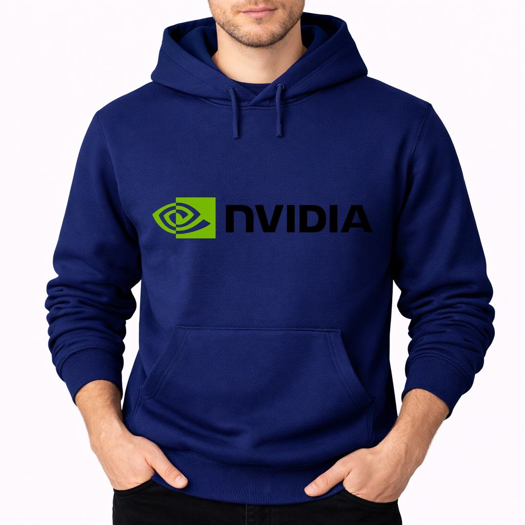 Men's Nvidia Pullover Hoodie - Navy