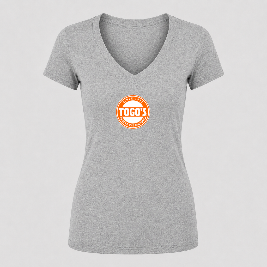 Women's Togo’s V Neck T-Shirt in gray