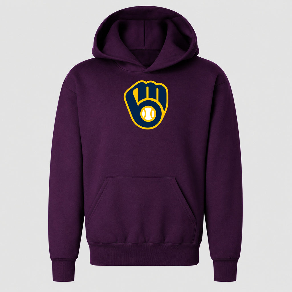 Youth Milwaukee Brewers Pullover Hoodie - Purple